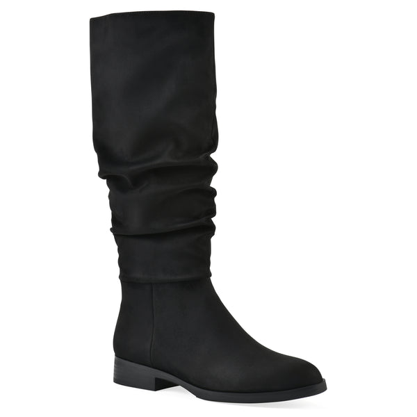 summit by white mountain Barnes Tall Boot - Black Fabric