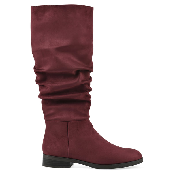 Summit By White Mountain Barnes Tall Boot - Burgundy Fabric