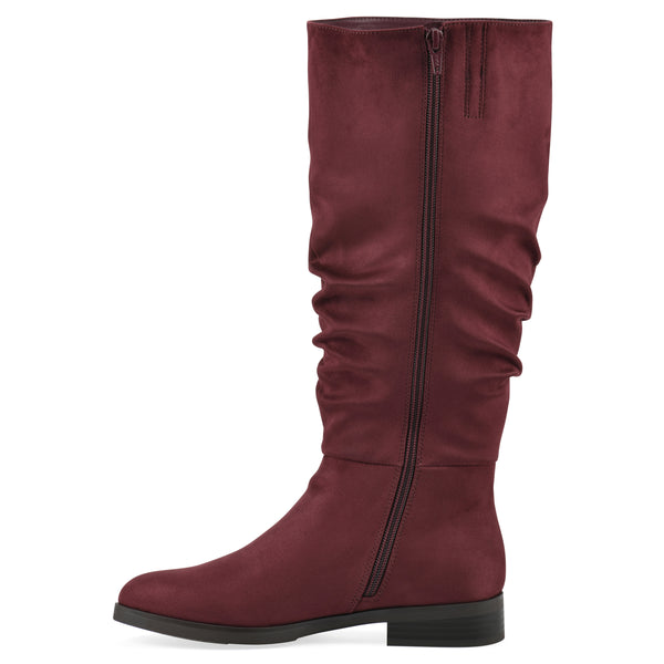 Summit By White Mountain Barnes Tall Boot - Burgundy Fabric