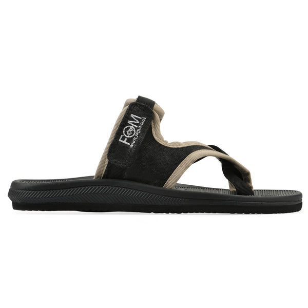 Summit By White Mountain Basket Recovery Sandal - Black Fabric
