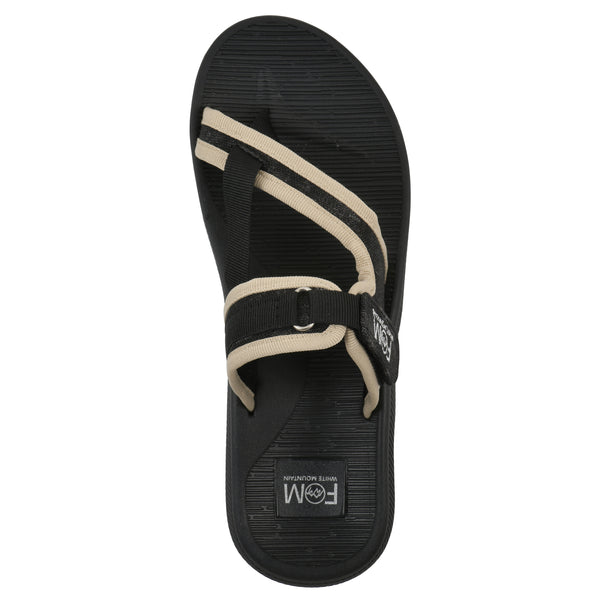 Summit By White Mountain Basket Recovery Sandal - Black Fabric