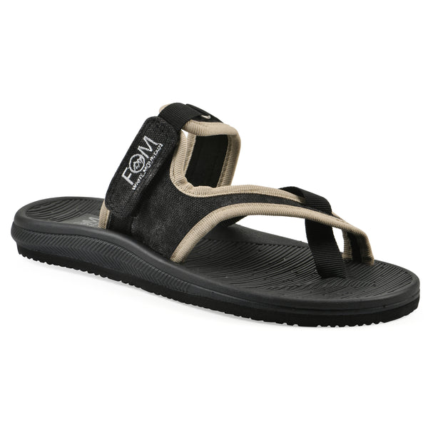 summit by white mountain Basket Recovery Sandal - Black Fabric