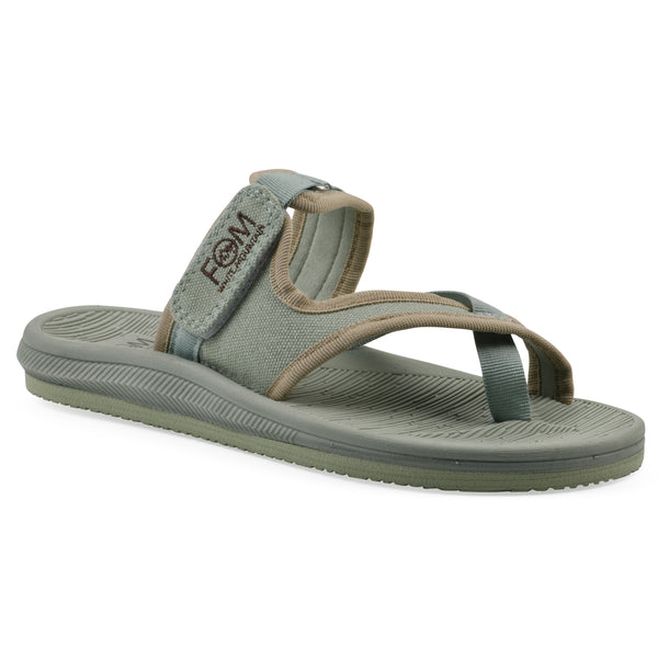 summit by white mountain Basket Recovery Sandal - Sage and Sandalwood Fabric