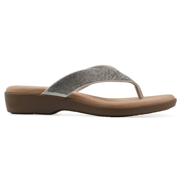 Summit By White Mountain Becharm Sandal - Ecru Fabric
