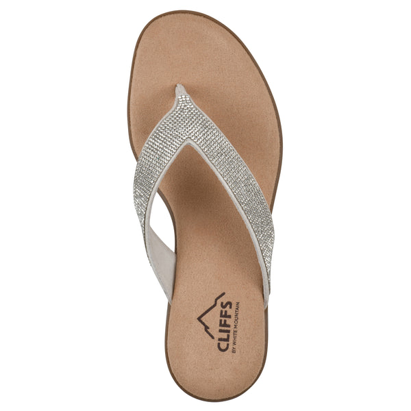 Summit By White Mountain Becharm Sandal - Ecru Fabric