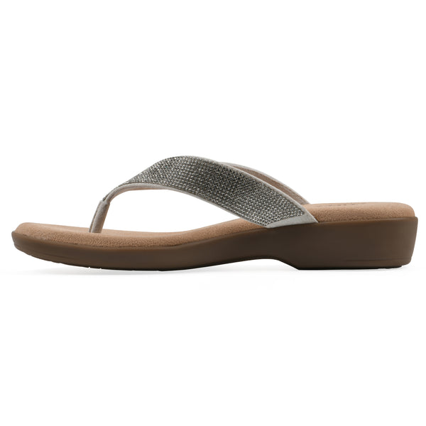Summit By White Mountain Becharm Sandal - Ecru Fabric