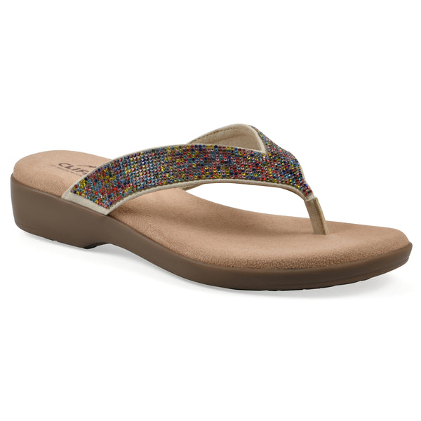 summit by white mountain Becharm Sandal - Multi Fabric