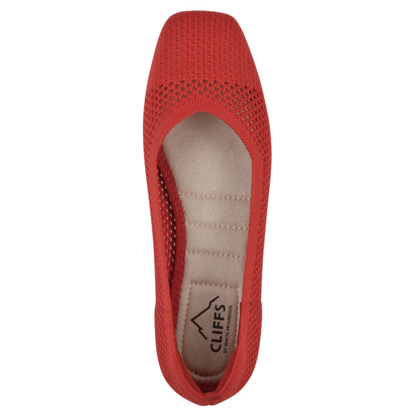 Summit By White Mountain Beslee Ballet Flat - Red Fabric