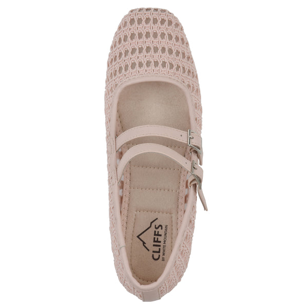 Summit By White Mountain Besnik Ballet Flat - Light Pink Fabric