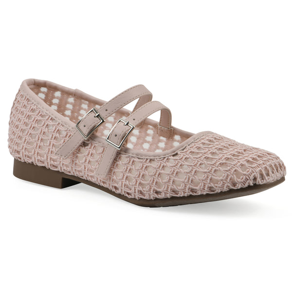 summit by white mountain Besnik Ballet Flat - Light Pink Fabric