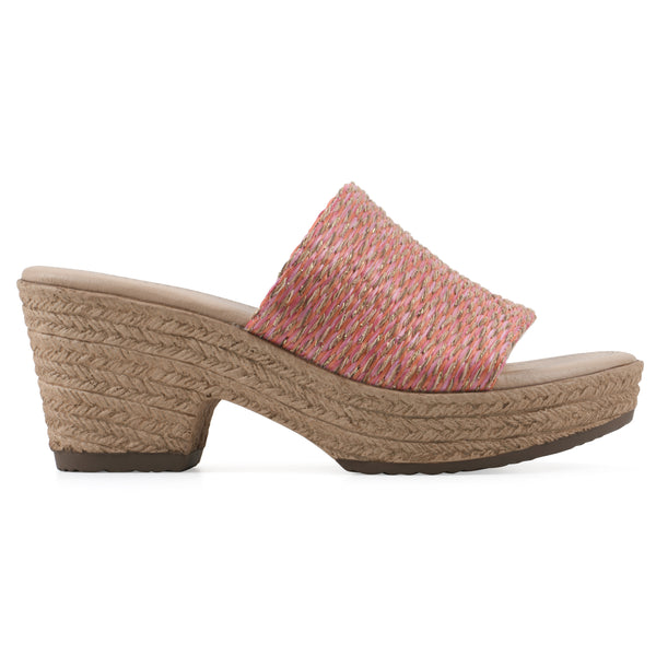 Summit By White Mountain Biancia Heeled Sandal - Mango Multi Metallic Fabric