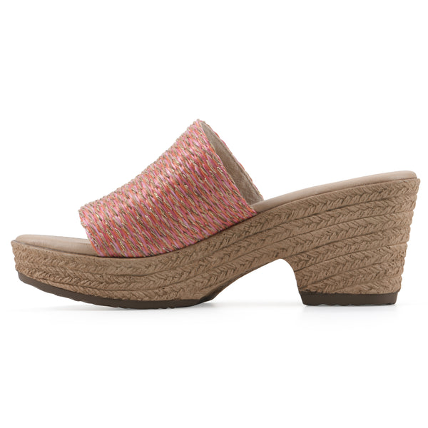 Summit By White Mountain Biancia Heeled Sandal - Mango Multi Metallic Fabric