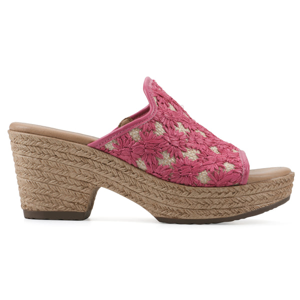 Summit By White Mountain Bizzie Heeled Sandal - Magenta Fabric