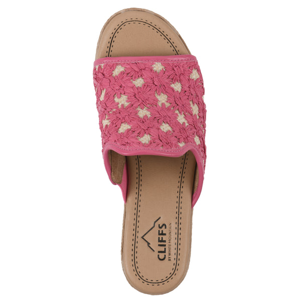 Summit By White Mountain Bizzie Heeled Sandal - Magenta Fabric