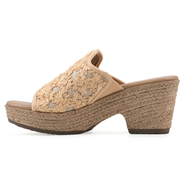 Summit By White Mountain Bizzie Heeled Sandal - Mustard Fabric