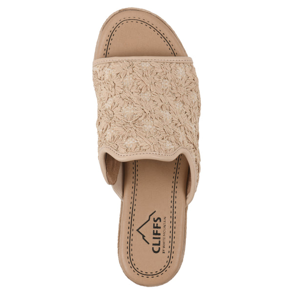 Summit By White Mountain Bizzie Heeled Sandal - Natural Fabric