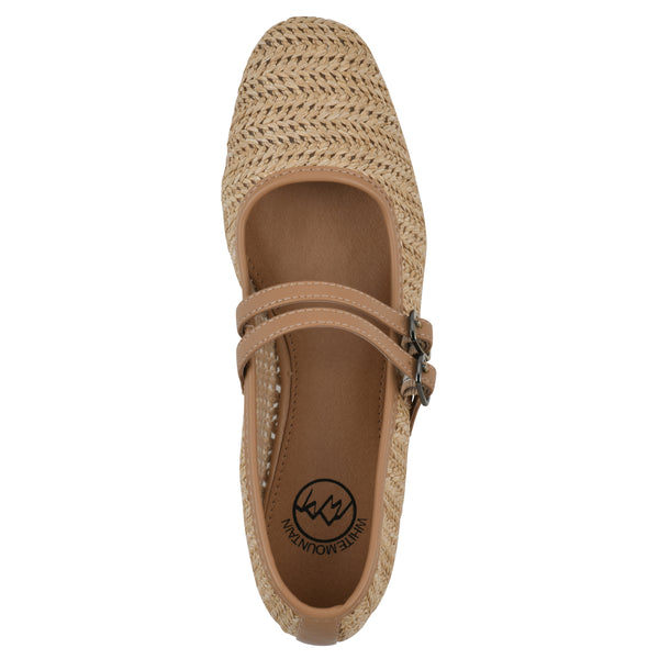 Summit By White Mountain Bocage Flat - Dark Natural Raffia