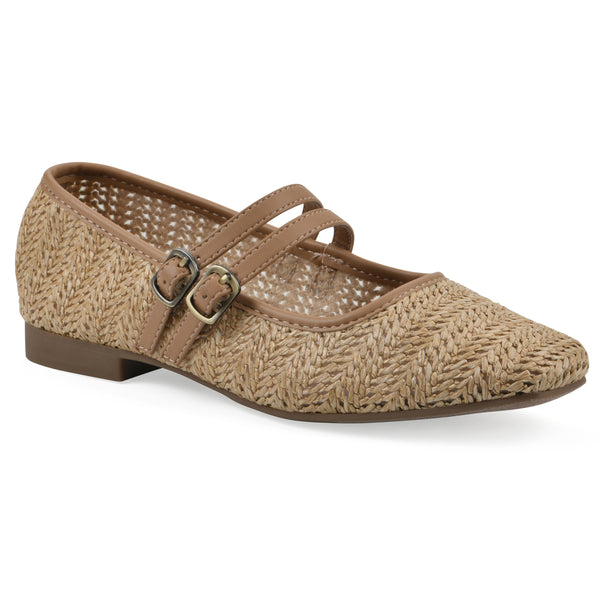 summit by white mountain Bocage Flat - Dark Natural Raffia