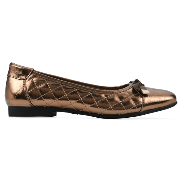 Summit By White Mountain Bocah Flat - Bronze Metallic