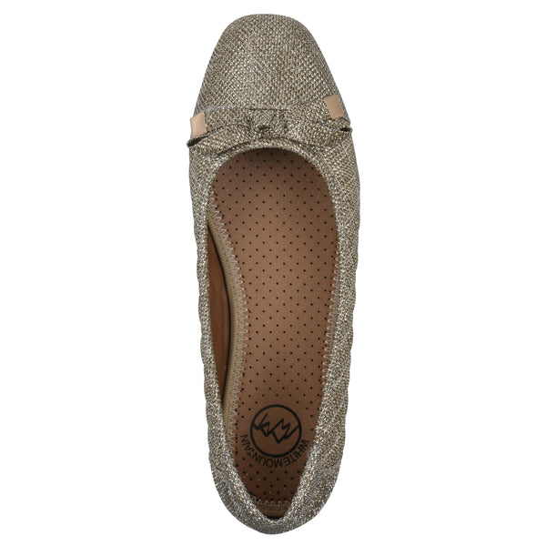 Summit By White Mountain Bocah Flat - Gold Glitter Fabric