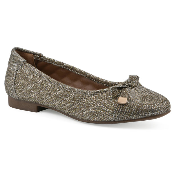 summit by white mountain Bocah Flat - Gold Glitter Fabric