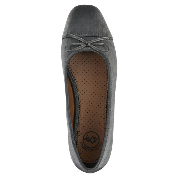 Summit By White Mountain Bocci Flat - Gunmetal Shimmer Fabric