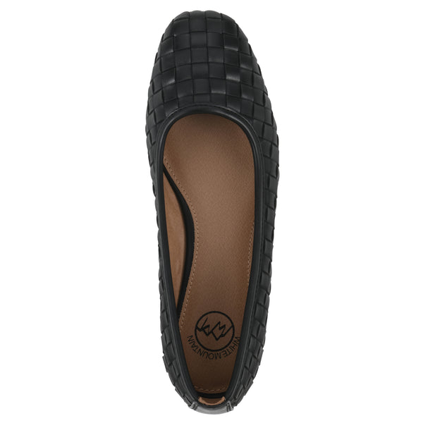 Summit By White Mountain Boccie Flat - Black Faux Leather