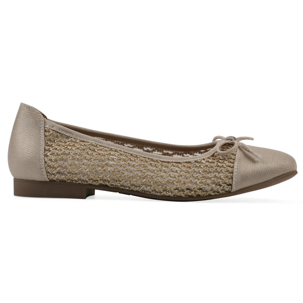 Summit By White Mountain Boco Flat - Natural Metallic Multi Raffia