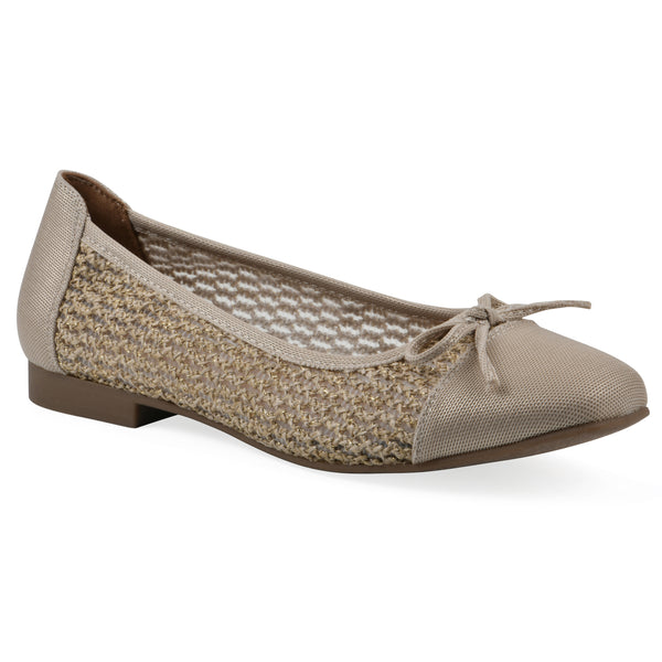 summit by white mountain Boco Flat - Natural Metallic Multi Raffia