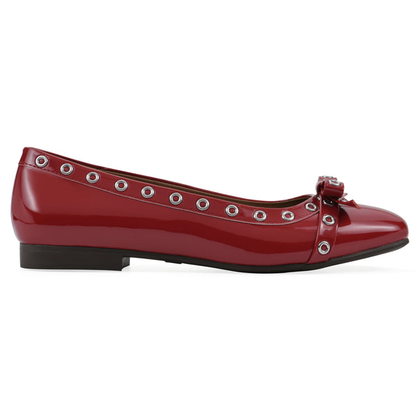 Summit By White Mountain Bodhi Flat - Cruella Red Patent