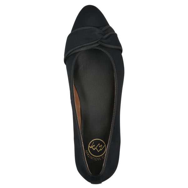 Summit By White Mountain Bordeaux Heel - Black Fabric