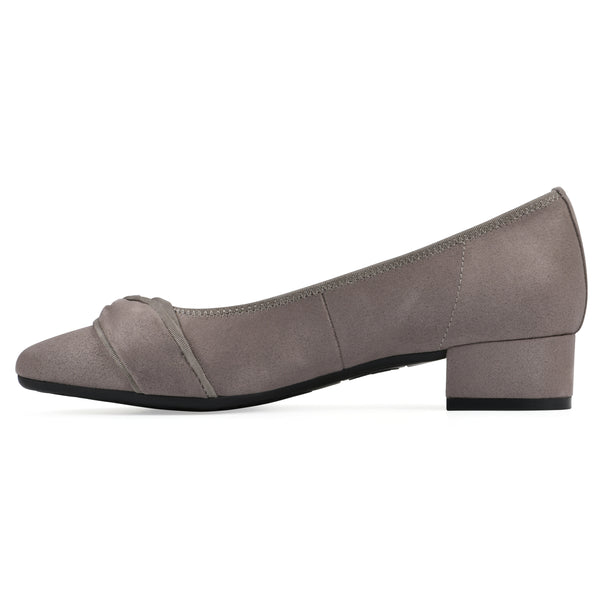 Summit By White Mountain Bordeaux Heel - Taupe Fabric