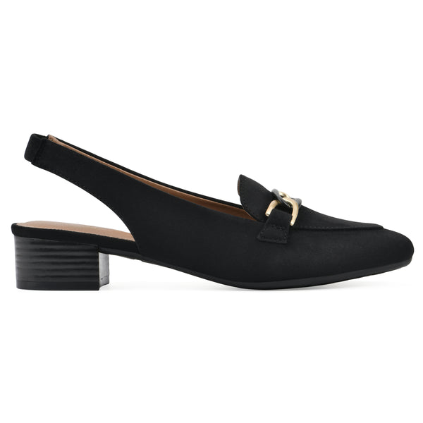 Summit By White Mountain Boreal Slingback Heel - Black Fabric