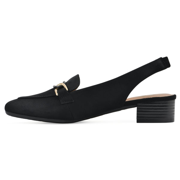 Summit By White Mountain Boreal Slingback Heel - Black Fabric