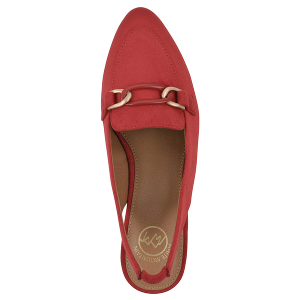 Summit By White Mountain Boreal Slingback Heel - Cruella Red Fabric
