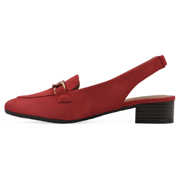 Summit By White Mountain Boreal Slingback Heel - Cruella Red Fabric