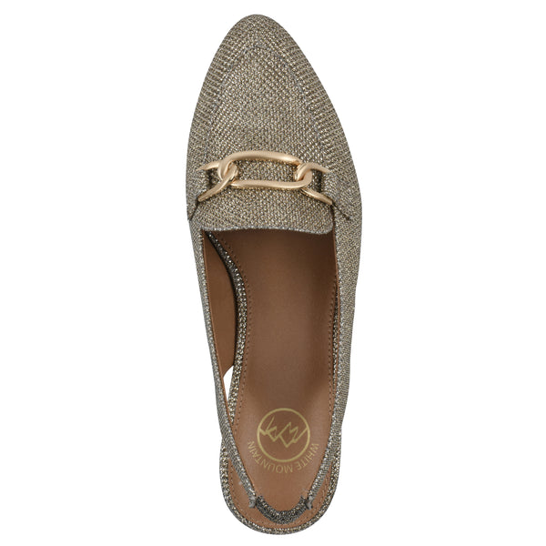 Summit By White Mountain Boreal Slingback Heel - Gold Glitter Fabric