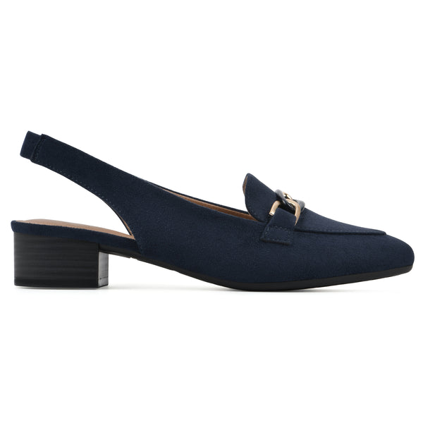 Summit By White Mountain Boreal Slingback Heel - Navy Fabric