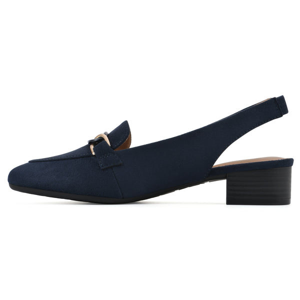 Summit By White Mountain Boreal Slingback Heel - Navy Fabric