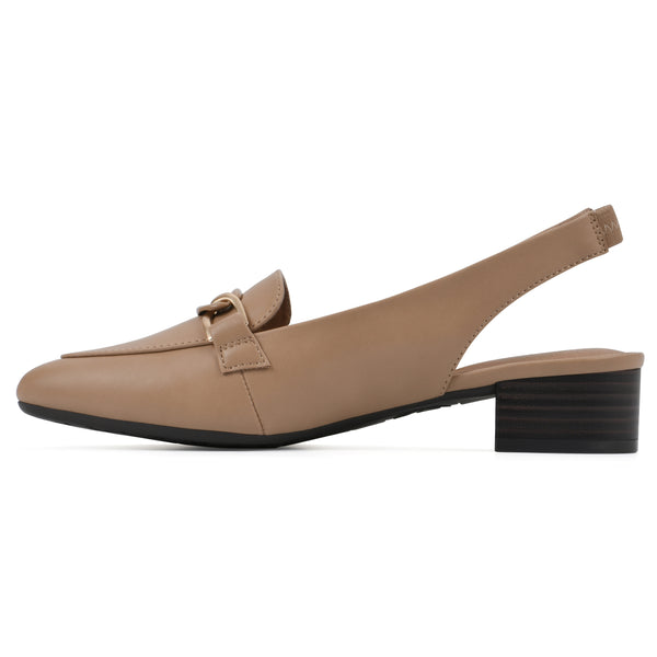 Summit By White Mountain Boreal Slingback Heel - Nude Faux Leather