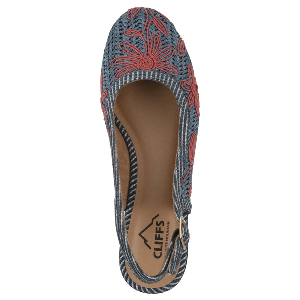 Summit By White Mountain Boris Wedge - Periwinkle Fabric