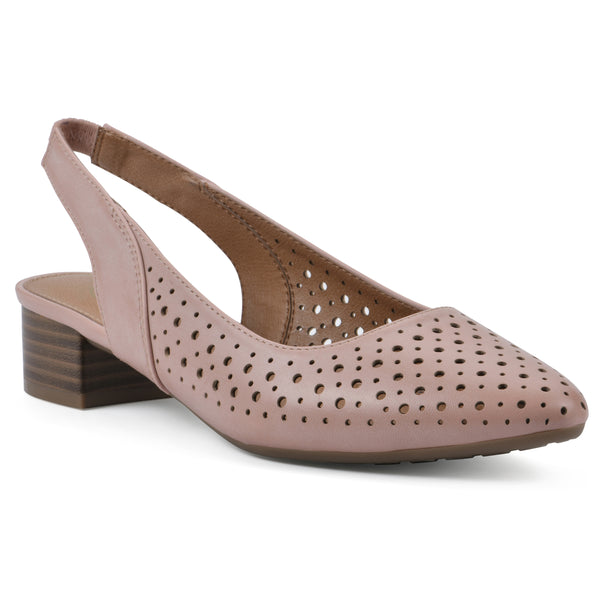 summit by white mountain Boronic Slingback Heel - Blush Faux Leather