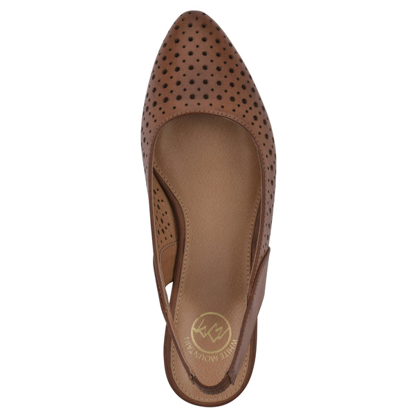 Summit By White Mountain Boronic Slingback Heel - Chestnut Faux Leather