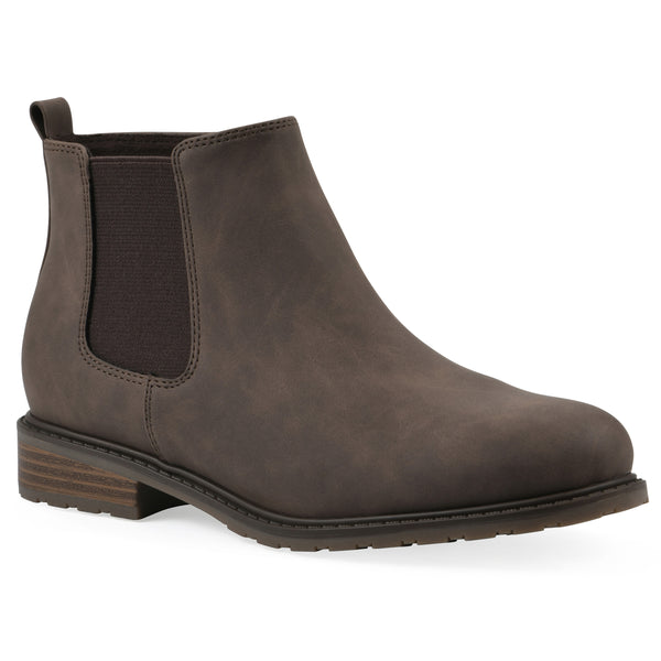 summit by white mountain Caching Bootie - Brown Faux Leather