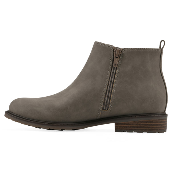 Summit By White Mountain Caching Bootie - Taupe Faux Leather