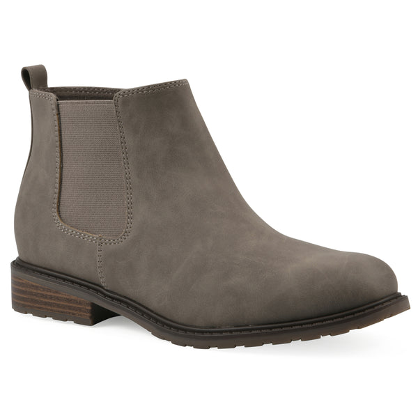 summit by white mountain Caching Bootie - Taupe Faux Leather