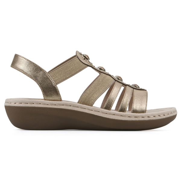 Summit By White Mountain Camryn Sandal - Gold Metallic