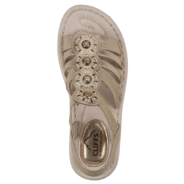 Summit By White Mountain Camryn Sandal - Gold Metallic