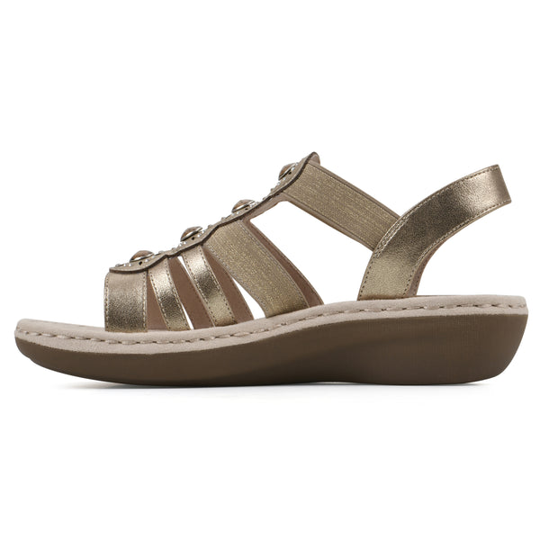 Summit By White Mountain Camryn Sandal - Gold Metallic