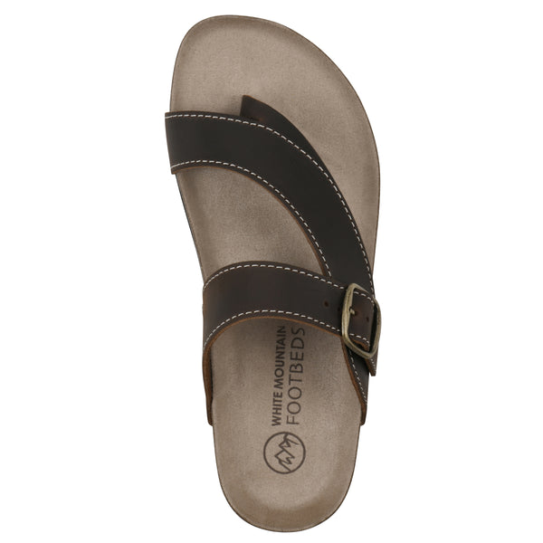 Summit By White Mountain Carly Footbeds Sandal - Brown Leather